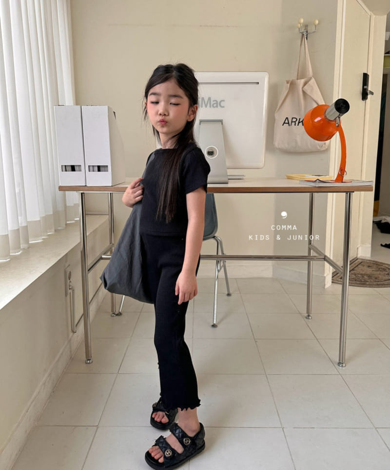 Comma - Korean Children Fashion - #discoveringself - Terry Boots Cut Pants - 10