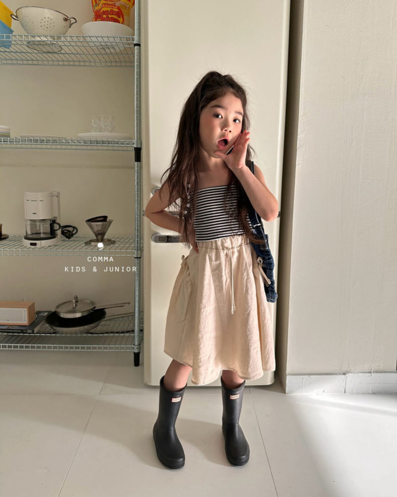 Comma - Korean Children Fashion - #discoveringself - Shirring Ribbon Skirt - 3