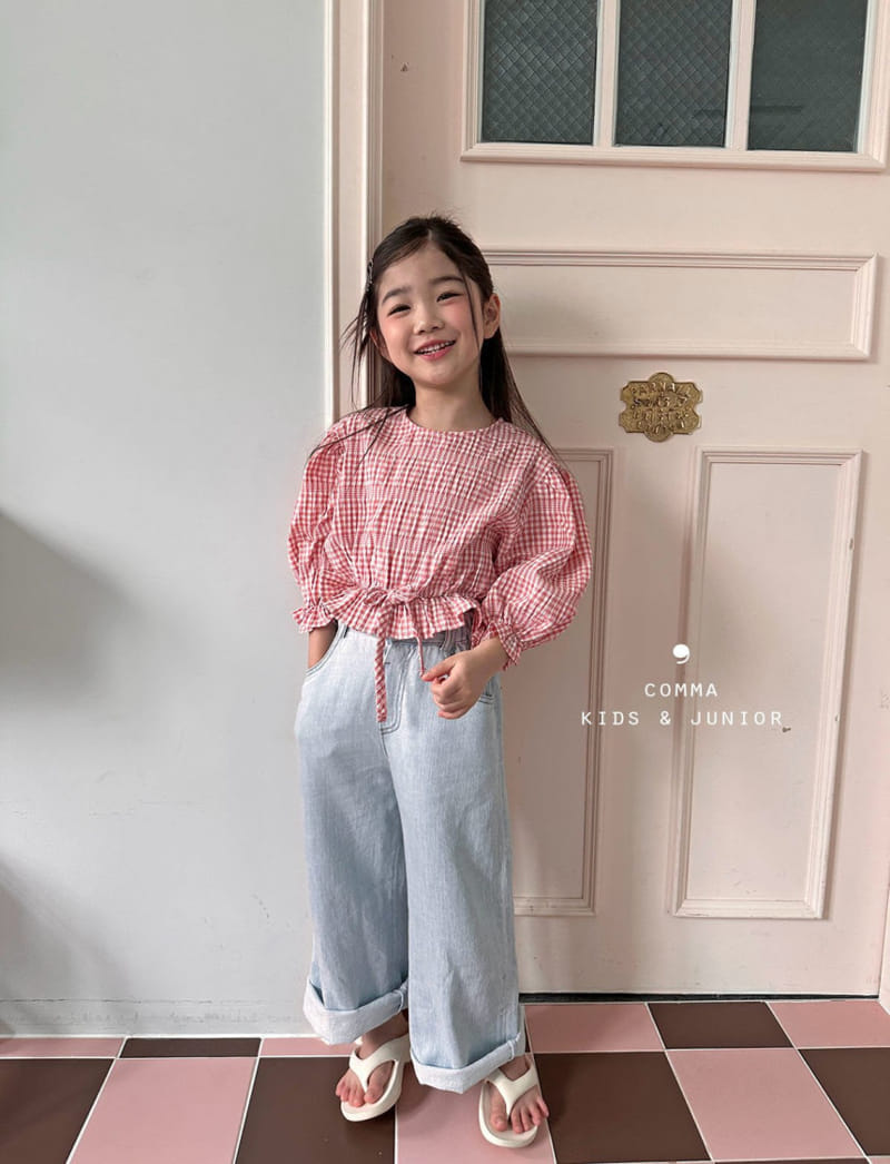 Comma - Korean Children Fashion - #designkidswear - Check Blouse - 4