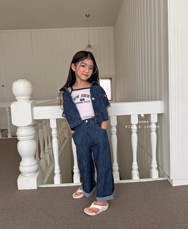 Comma - Korean Children Fashion - #discoveringself - L Denim Crop Shirt - 6