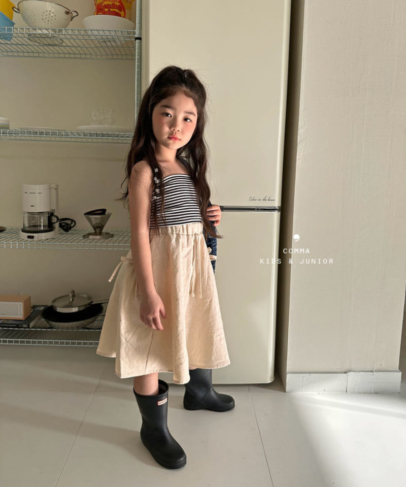 Comma - Korean Children Fashion - #discoveringself - Shirring Ribbon Skirt - 4