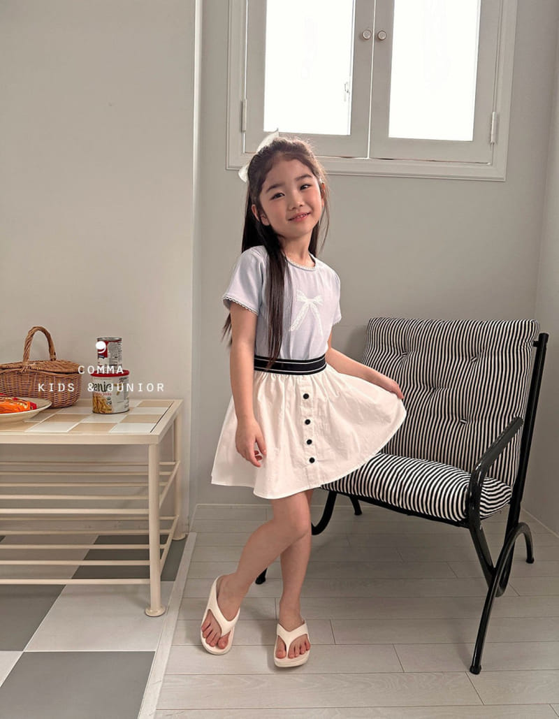 Comma - Korean Children Fashion - #kidsshorts - Lace Tee - 6
