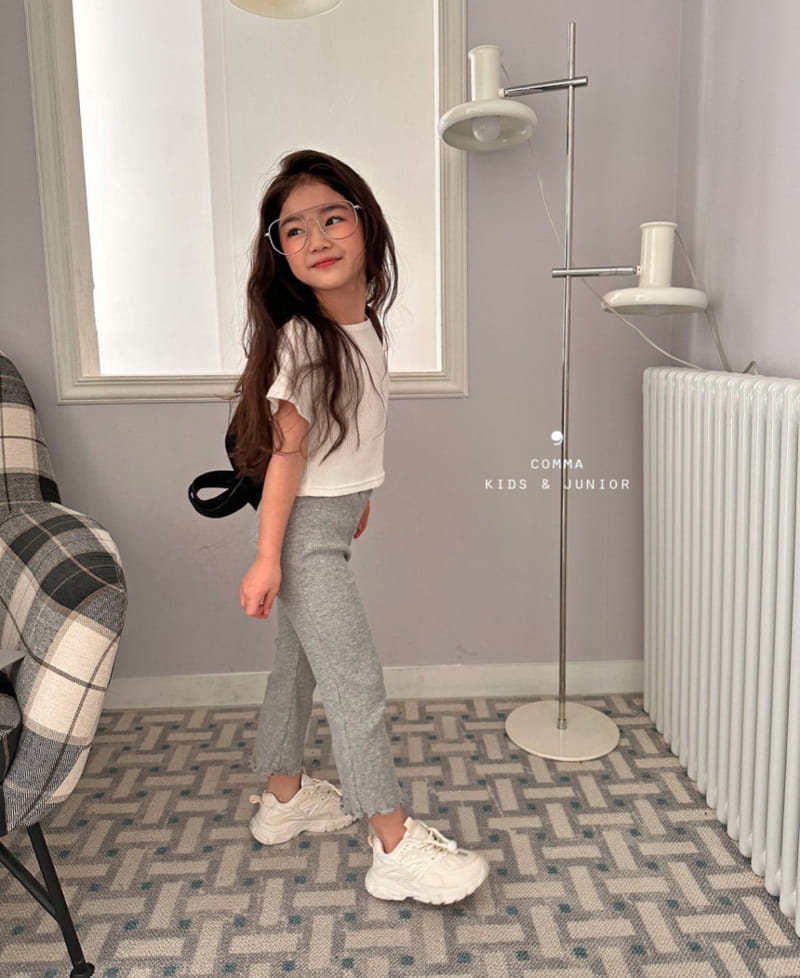 Comma - Korean Children Fashion - #fashionkids - Rib Crop Tee - 4