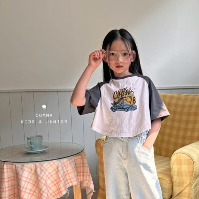 Comma - Korean Children Fashion - #kidsshorts - Loose Raglan Tee