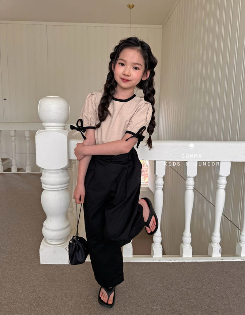 Comma - Korean Children Fashion - #kidsshorts - Color Ribbon Blouse - 7