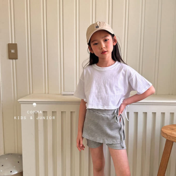 Comma - Korean Children Fashion - #kidsstore - Slit Crop Tee