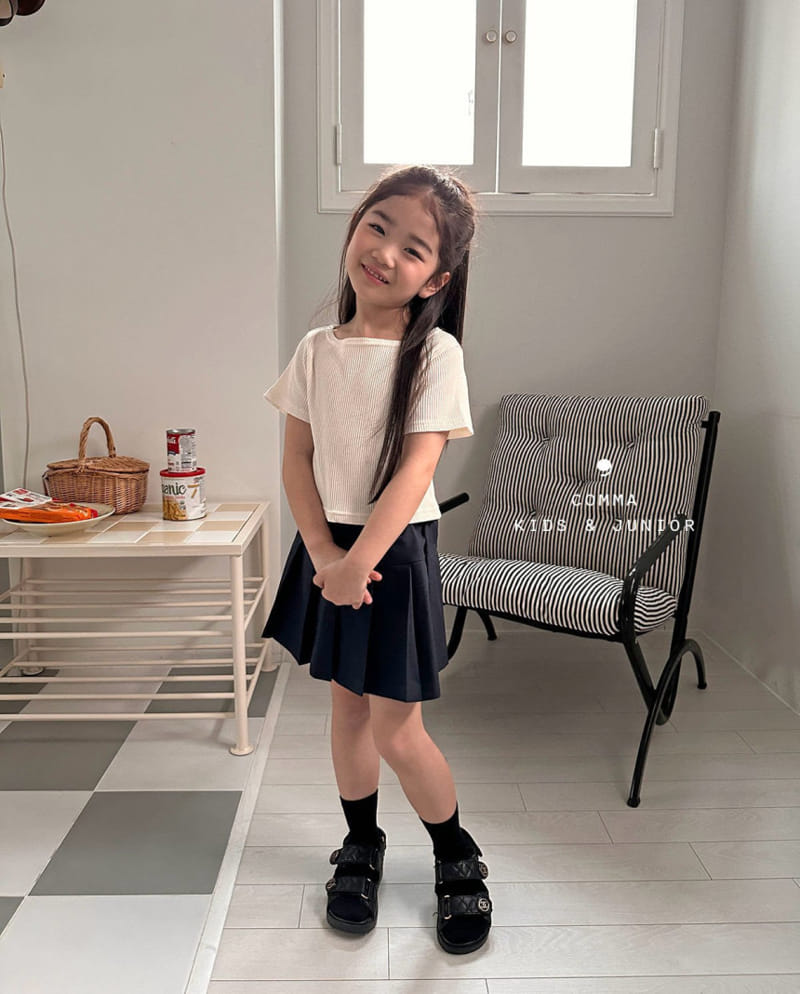Comma - Korean Children Fashion - #kidzfashiontrend - Rib Crop Tee - 6