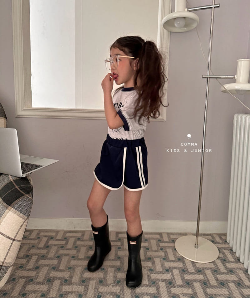Comma - Korean Children Fashion - #kidzfashiontrend - Two Line Wrap Shorts - 3