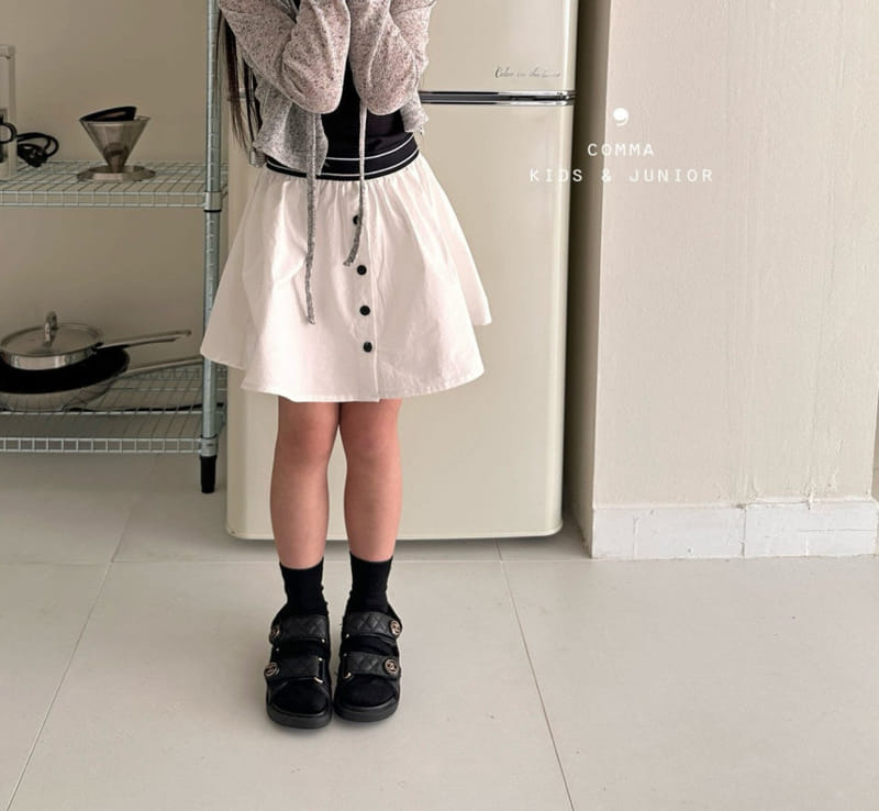 Comma - Korean Children Fashion - #littlefashionista - Button Skirt - 2