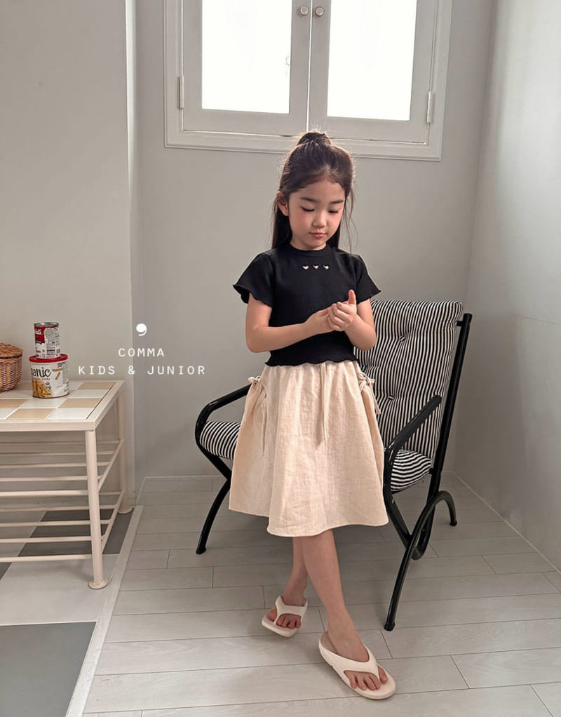 Comma - Korean Children Fashion - #littlefashionista - Shirring Ribbon Skirt - 9
