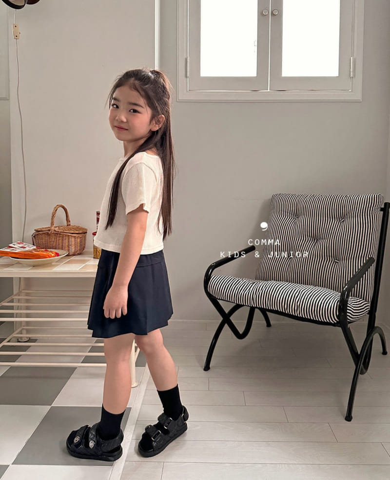 Comma - Korean Children Fashion - #littlefashionista - Rib Crop Tee - 8