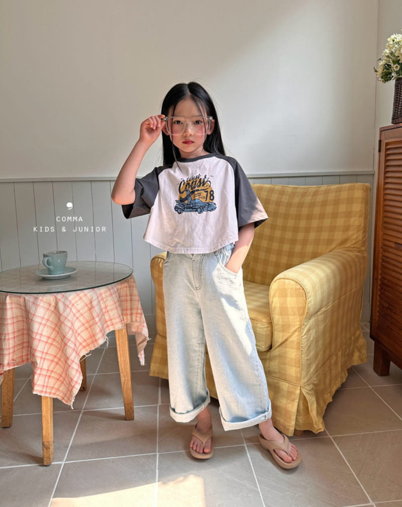 Comma - Korean Children Fashion - #littlefashionista - Loose Raglan Tee - 5