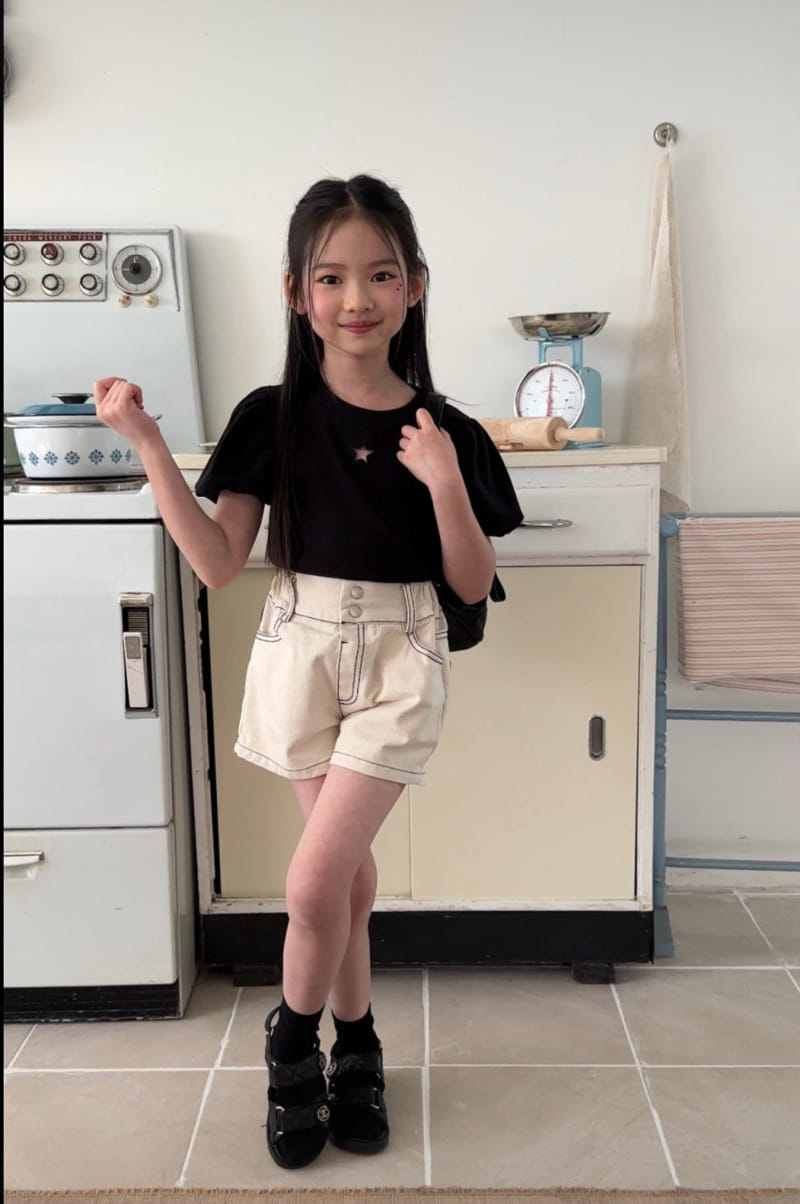 Comma - Korean Children Fashion - #littlefashionista - Star Punching Tee - 4
