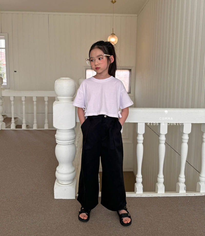 Comma - Korean Children Fashion - #minifashionista - Slit Crop Tee - 6