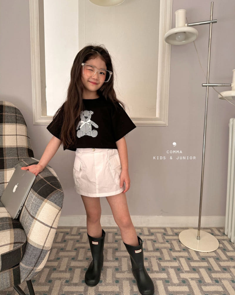 Comma - Korean Children Fashion - #minifashionista - Check Bear Tee - 5