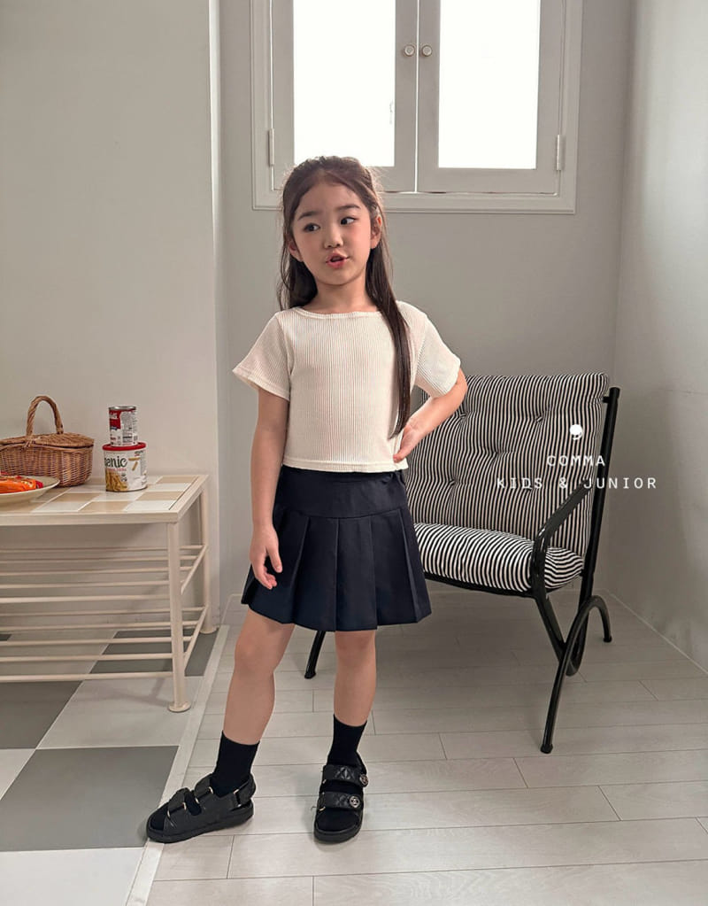 Comma - Korean Children Fashion - #minifashionista - Wrinkle Skirt - 4
