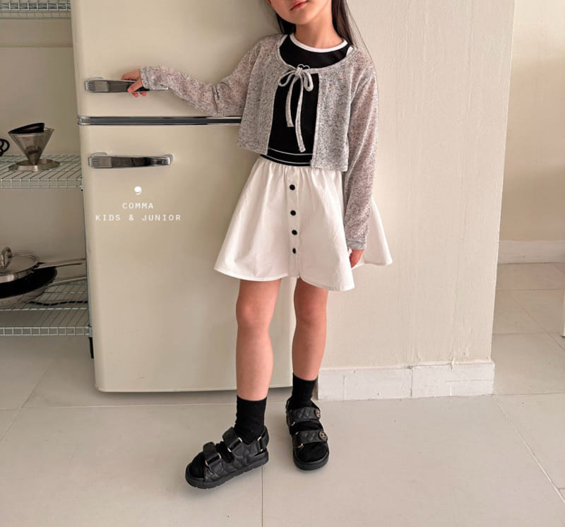 Comma - Korean Children Fashion - #stylishchildhood - Button Skirt - 8