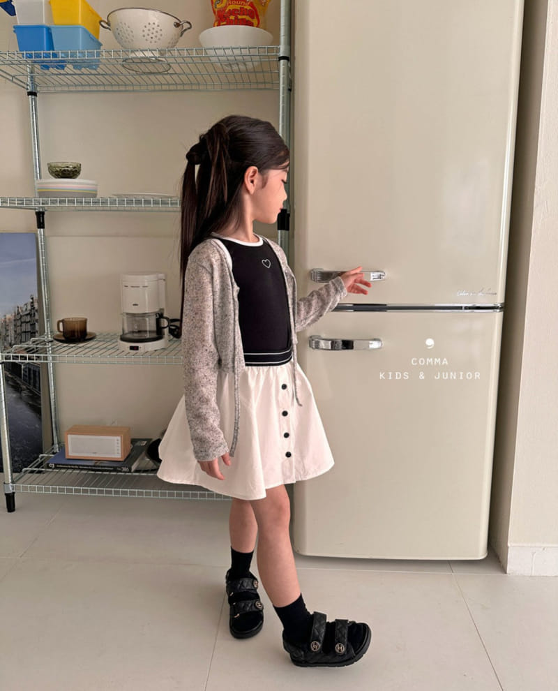 Comma - Korean Children Fashion - #todddlerfashion - Button Skirt - 6