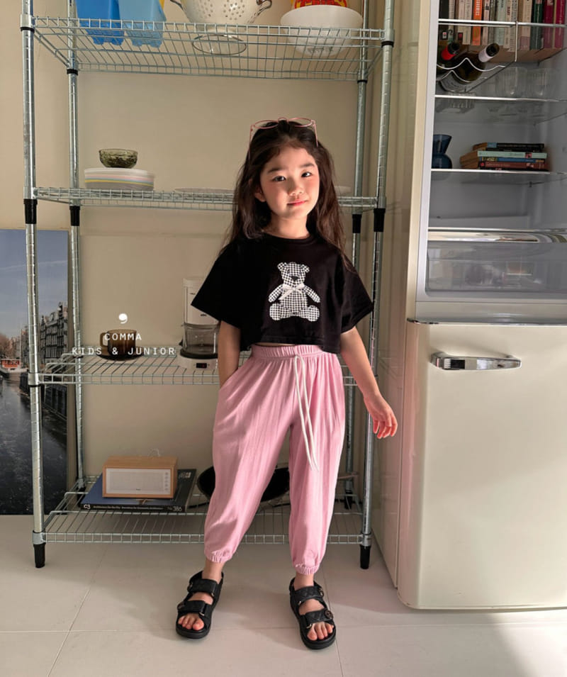Comma - Korean Children Fashion - #toddlerclothing - Check Bear Tee - 8