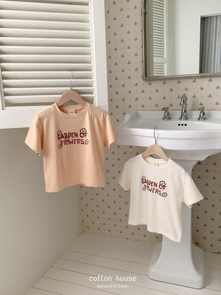 Cotton House - Korean Children Fashion - #childofig - Garden Flower Short Sleeve Tee - 8
