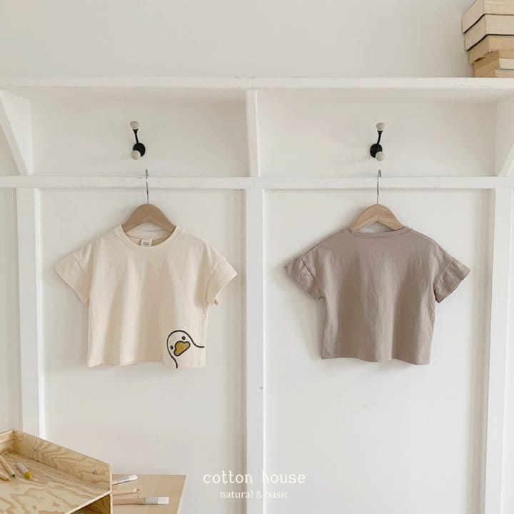Cotton House - Korean Children Fashion - #childofig - Duck Short Sleeve Tee - 7