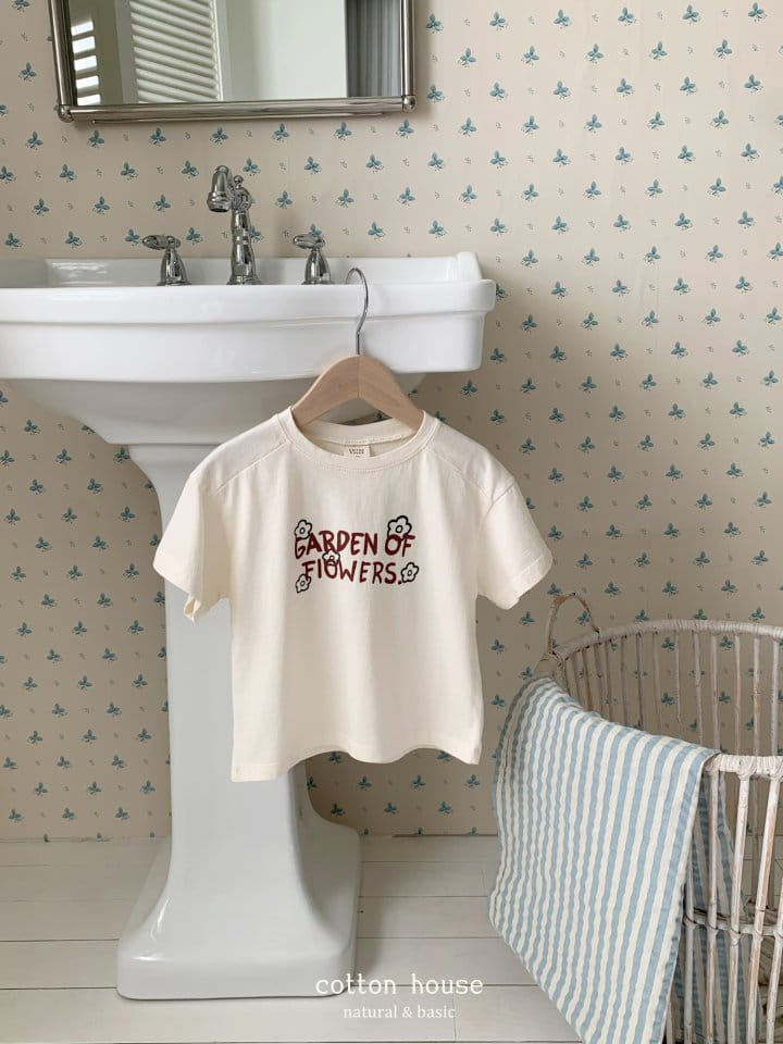 Cotton House - Korean Children Fashion - #childrensboutique - Garden Flower Short Sleeve Tee - 9