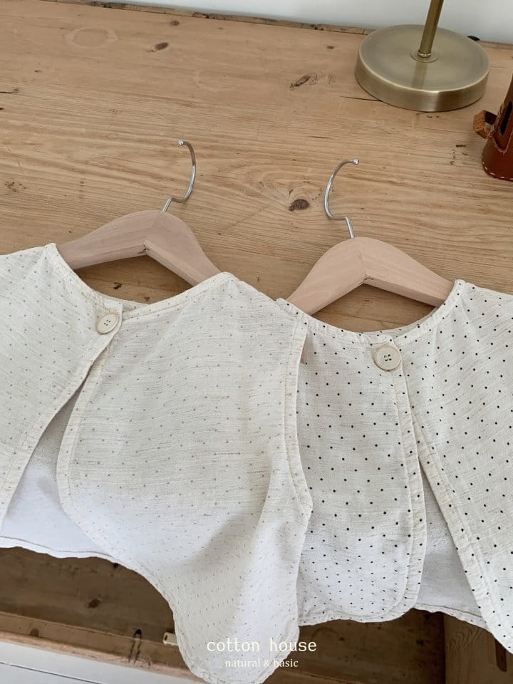 Cotton House - Korean Children Fashion - #childrensboutique - Dot Back Slit Blouse - 5