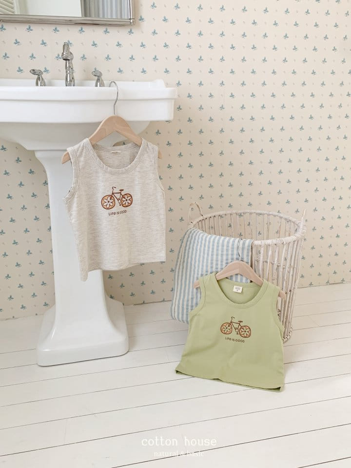 Cotton House - Korean Children Fashion - #designkidswear - Bike Sleeveless Tee - 8