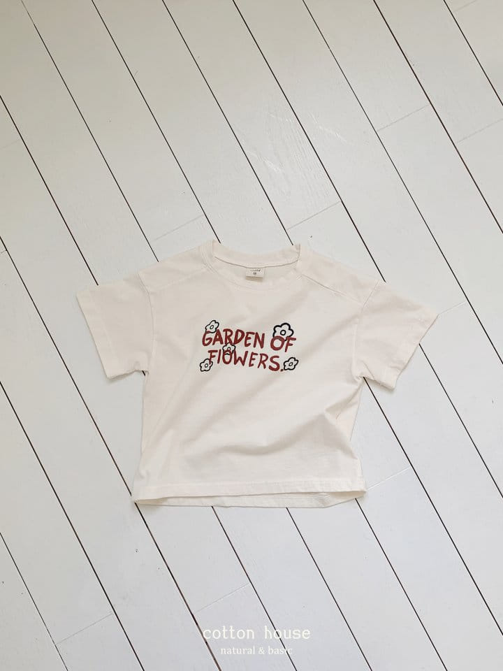 Cotton House - Korean Children Fashion - #discoveringself - Garden Flower Short Sleeve Tee - 11