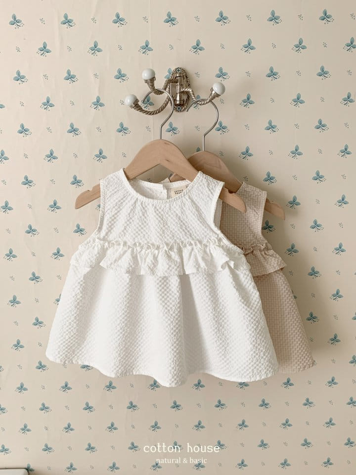 Cotton House - Korean Children Fashion - #discoveringself - Sleeveless Frill Blouse