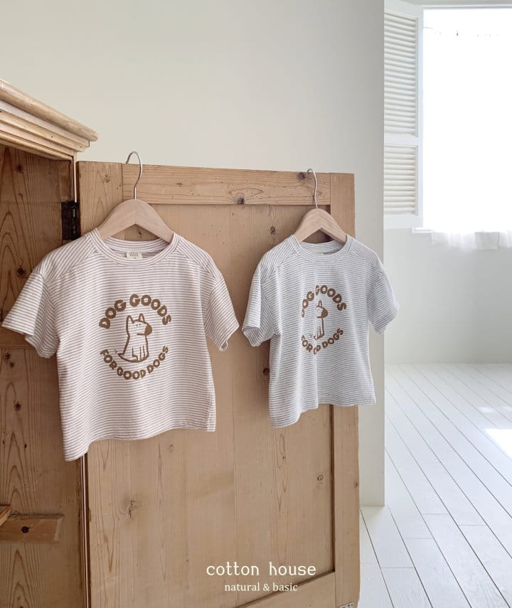 Cotton House - Korean Children Fashion - #fashionkids - Dog Short Sleeve Tee - 11
