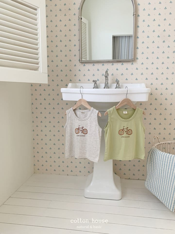 Cotton House - Korean Children Fashion - #kidsshorts - Bike Sleeveless Tee - 11