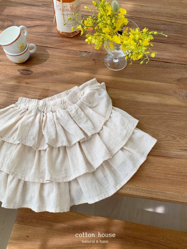 Cotton House - Korean Children Fashion - #kidsshorts - Three Layered Kan Kan Skirt - 2