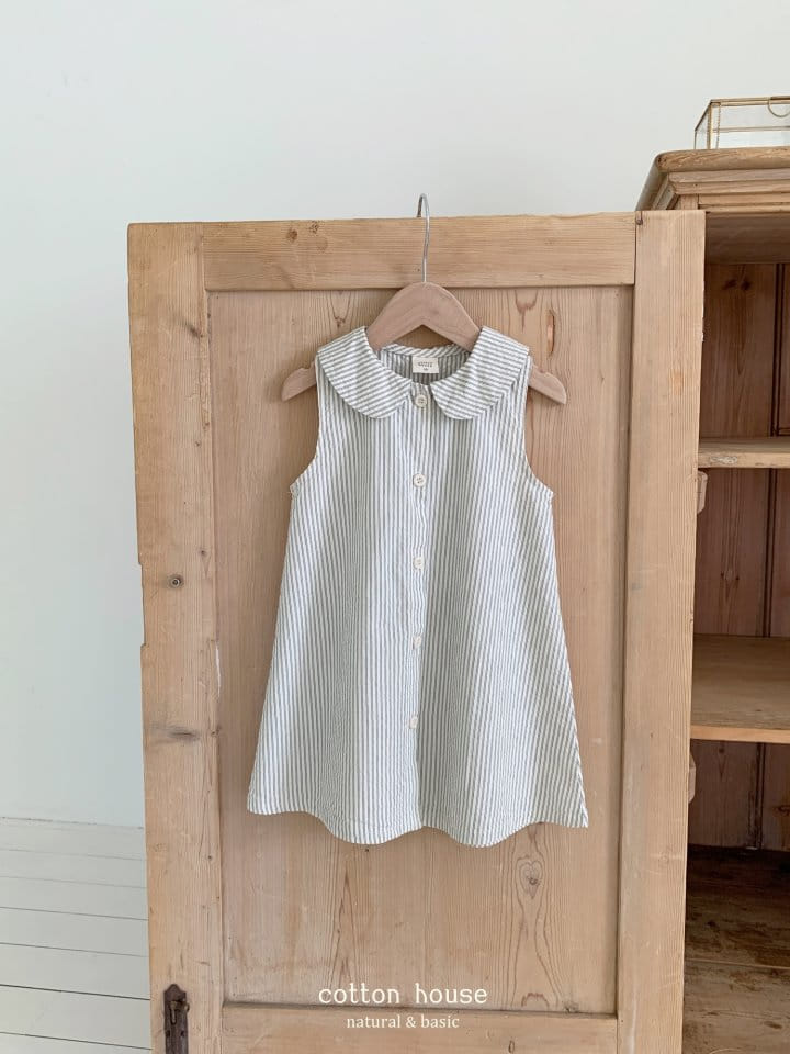 Cotton House - Korean Children Fashion - #kidsstore - ST Collar Sleeveless One-Piece - 11