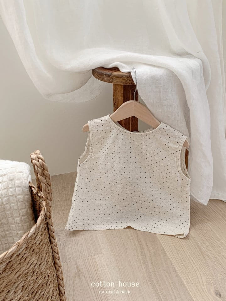 Cotton House - Korean Children Fashion - #kidzfashiontrend - Dot Back Slit Blouse - 11