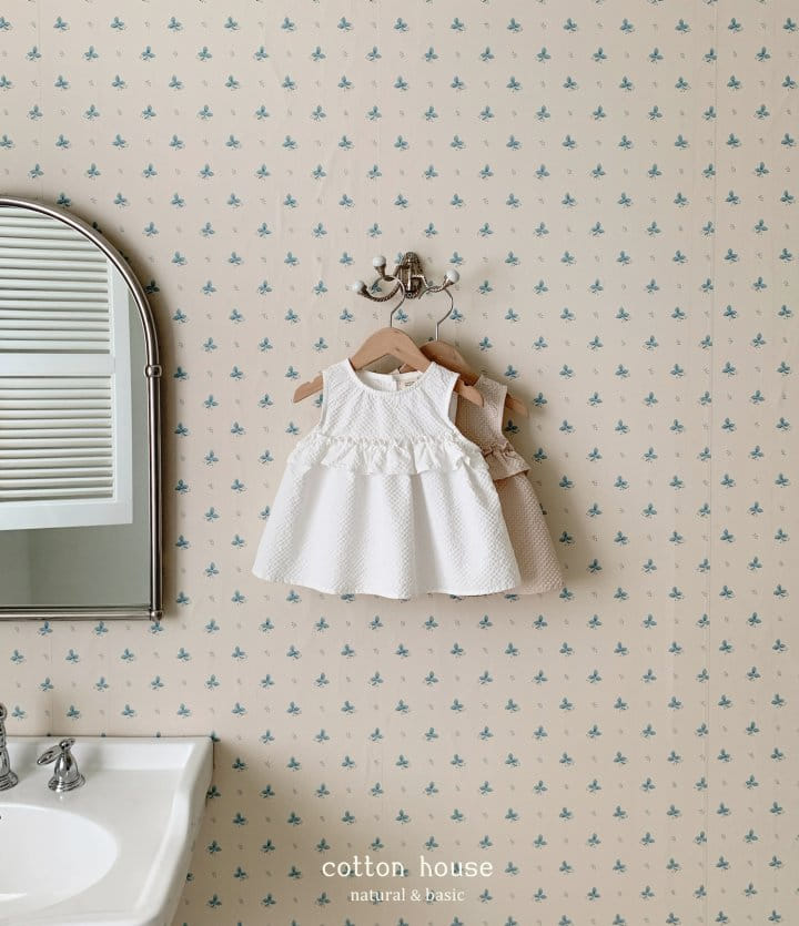 Cotton House - Korean Children Fashion - #kidzfashiontrend - Sleeveless Frill Blouse - 5