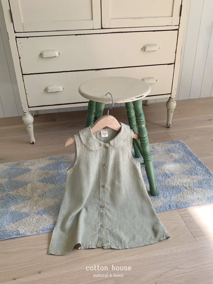 Cotton House - Korean Children Fashion - #kidzfashiontrend - Ice Linen One-Piece