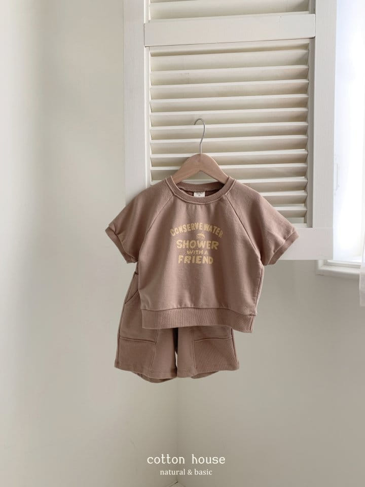 Cotton House - Korean Children Fashion - #magicofchildhood - Shower Raglan Top Bottom Set - 3