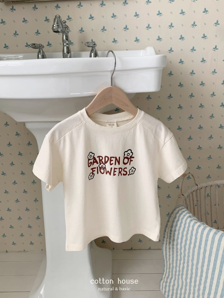 Cotton House - Korean Children Fashion - #magicofchildhood - Garden Flower Short Sleeve Tee - 2