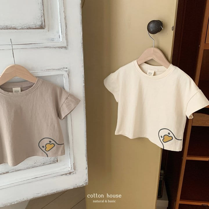 Cotton House - Korean Children Fashion - #littlefashionista - Duck Short Sleeve Tee - 4