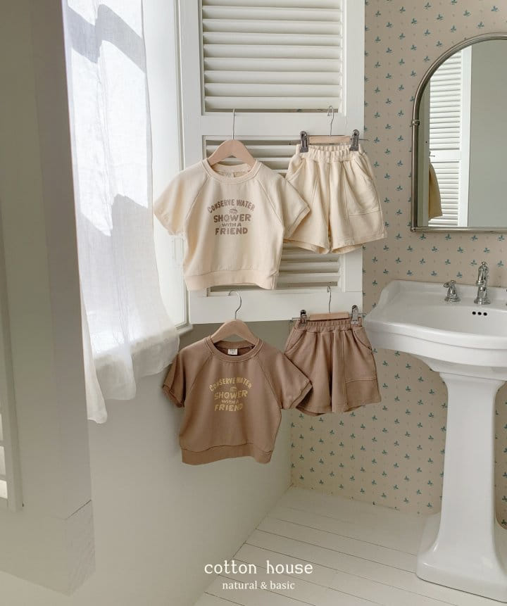 Cotton House - Korean Children Fashion - #magicofchildhood - Shower Raglan Top Bottom Set - 4