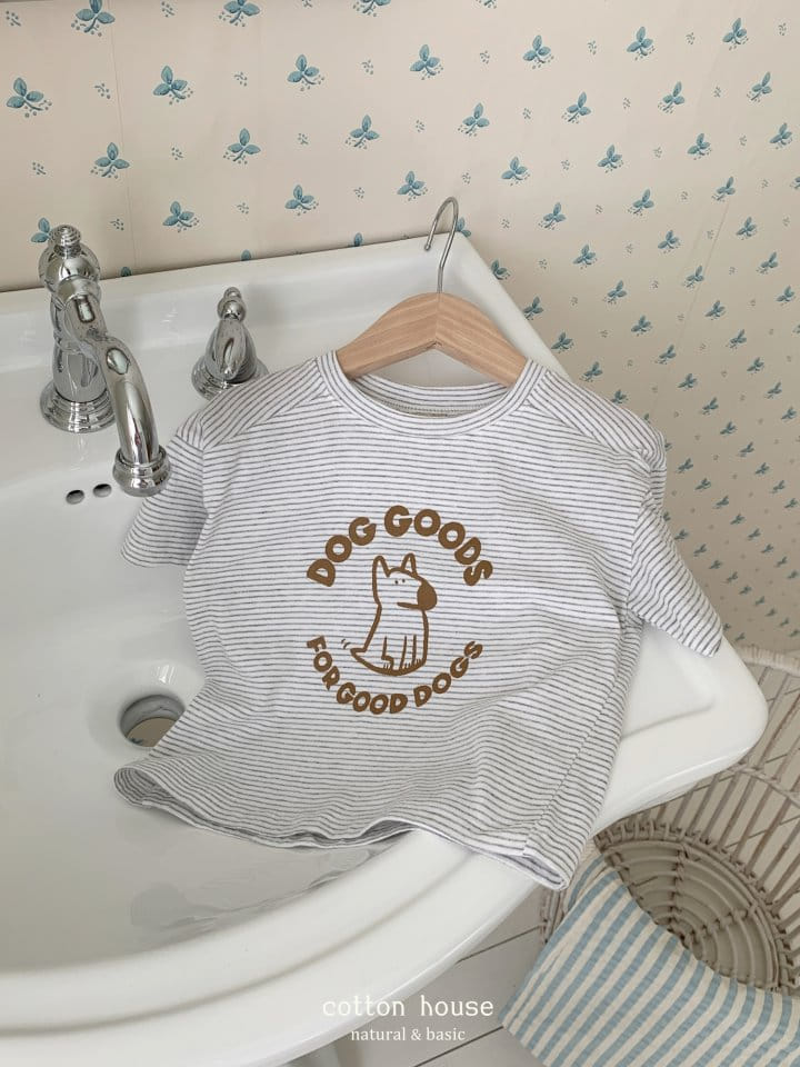 Cotton House - Korean Children Fashion - #minifashionista - Dog Short Sleeve Tee - 2