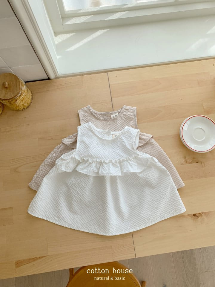 Cotton House - Korean Children Fashion - #minifashionista - Sleeveless Frill Blouse - 9