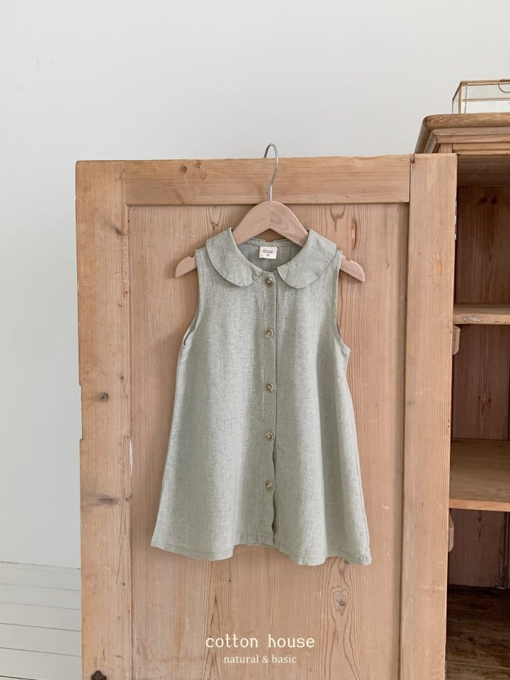 Cotton House - Korean Children Fashion - #minifashionista - Ice Linen One-Piece - 5
