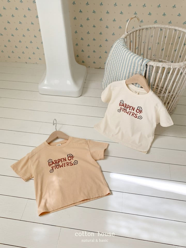 Cotton House - Korean Children Fashion - #minifashionista - Garden Flower Short Sleeve Tee - 4