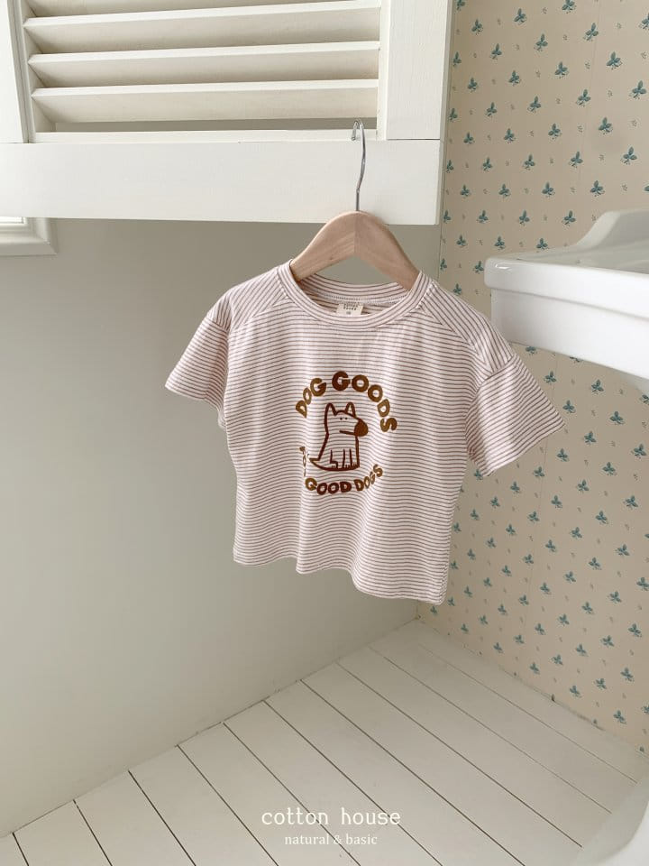 Cotton House - Korean Children Fashion - #prettylittlegirls - Dog Short Sleeve Tee - 3