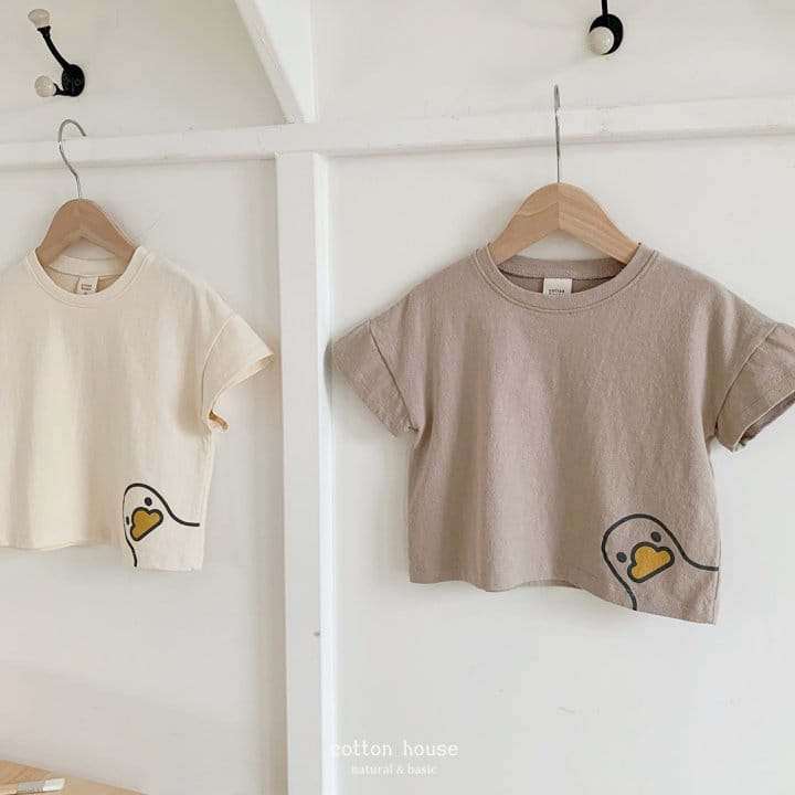Cotton House - Korean Children Fashion - #prettylittlegirls - Duck Short Sleeve Tee - 6