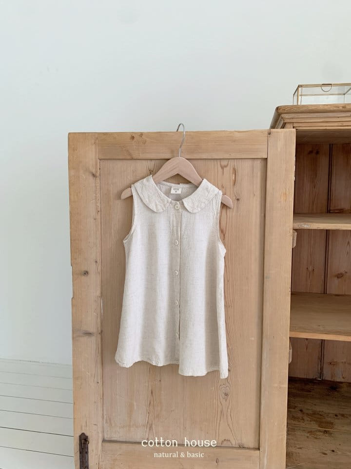 Cotton House - Korean Children Fashion - #prettylittlegirls - Ice Linen One-Piece - 6
