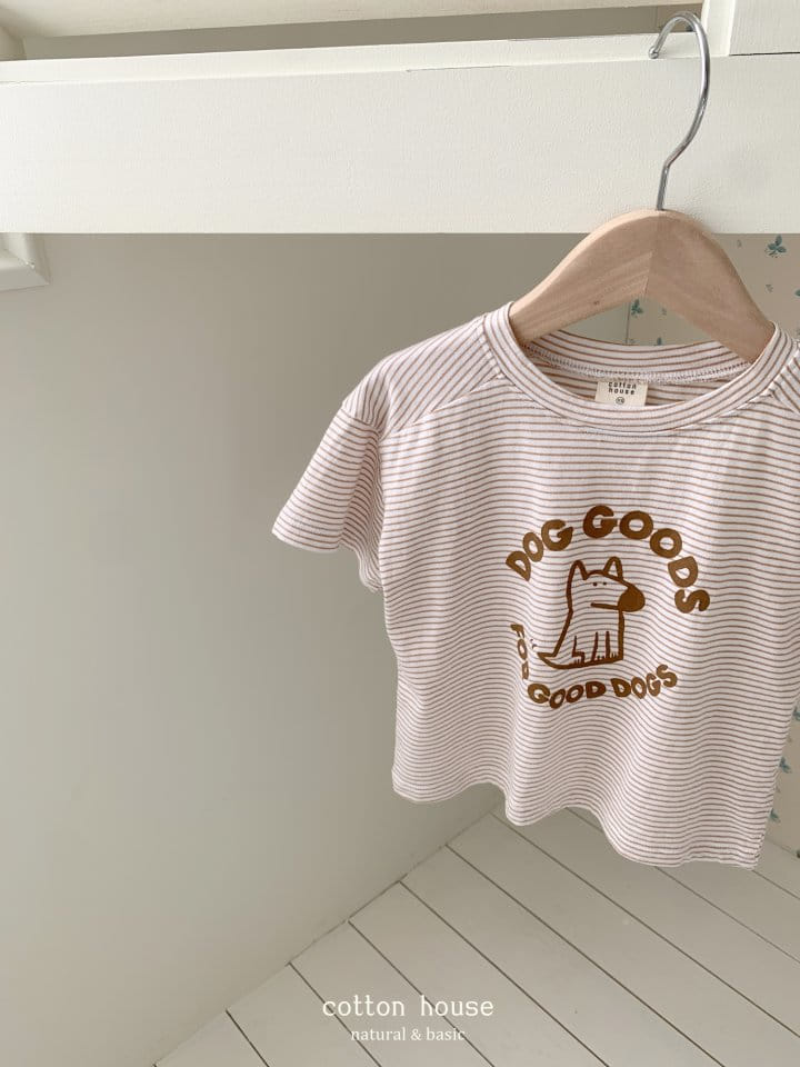 Cotton House - Korean Children Fashion - #stylishchildhood - Dog Short Sleeve Tee - 6