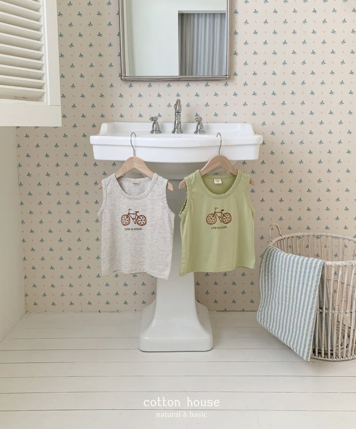 Cotton House - Korean Children Fashion - #stylishchildhood - Bike Sleeveless Tee - 5